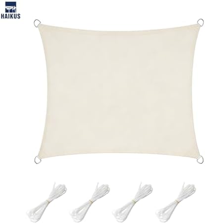 Zonnescherm, waterdicht, rechthoekig, vierkant, 3 x 3 m, zonwering, waterafstotend, hoogwaardig PES-polyester met UV-bescherming voor balkon, tuin, terras