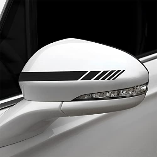 Set van 5 streepstickers voor motorkap, autostickers, zijstrepen, dakspoilerstickers, bumperstickers, carrosserie-aanpassingsdecoraties (zwart)