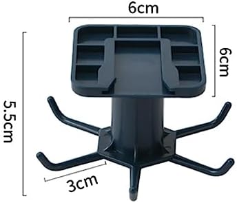 2 stuks 360° draaibare haakrail voor keukengerei, keukengerei-houder met 6 haken, boorvrije keukenhaak, voor keuken/badkamer/garderobe (zwart)