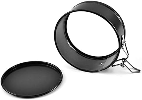 Mini-cakevormen, ronde set, 4-inch springvorm met verwijderbare bodem, antiaanbaklaag, voor cheesecake, taarten en quiches, set van 4