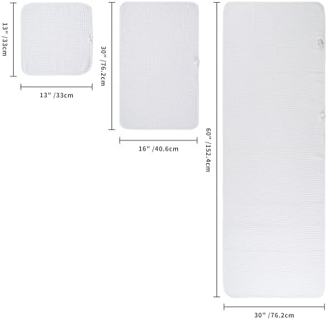 430 GSM microvezel handdoekenset – sneldrogend & pluisvrij – wafelstructuur – extra groot – 152 x 76,2 cm – 6-delig