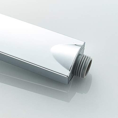 Vierkante douchekop, waterbesparende handdouche in modern design, premium douchekop in chroom met antikalk-sproeiers, universeel 1/2 inch, eenvoudig