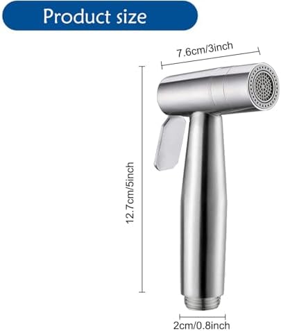 Roestvrijstalen bidet-handdouche, toiletdouchekop met twee standen (straal/stroom), douchekop voor stoffen luiers voor lichaamsverzorging en voor het potje