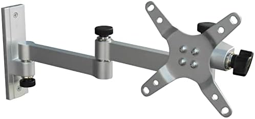 TV-wandbeugel voor camper, camping, caravan, draaibaar, kantelbaar, uitschuifbaar voor 13–32 inch LED-LCD met VESA 75/100, zilver