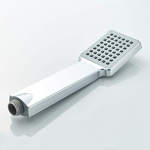 Vierkante douchekop, waterbesparende handdouche in modern design, premium douchekop in chroom met antikalk-sproeiers, universeel 1/2 inch, eenvoudig