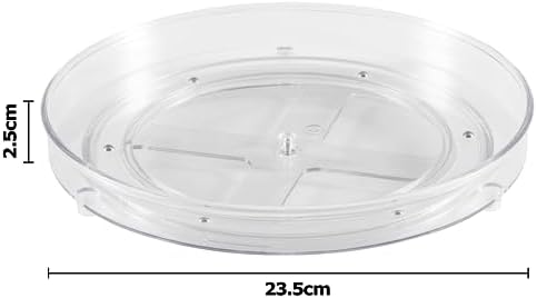 Draaiplateau-organizer 360° Lazy Susan kruidenrek, draaibaar, kruidenhouder, Spice Rack, keukenhouder, zonder boren, voor keukenorganizer, opbouw