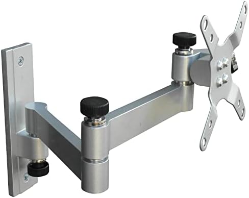 TV-wandbeugel voor camper, camping, caravan, draaibaar, kantelbaar, uitschuifbaar voor 13–32 inch LED-LCD met VESA 75/100, zilver