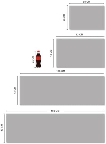 Absorberend Woonaccessoires Keukenmatten Set van 2 wasbare decoratieve matten voor binnen en buiten – 43 x 73 en 43 x 118 cm