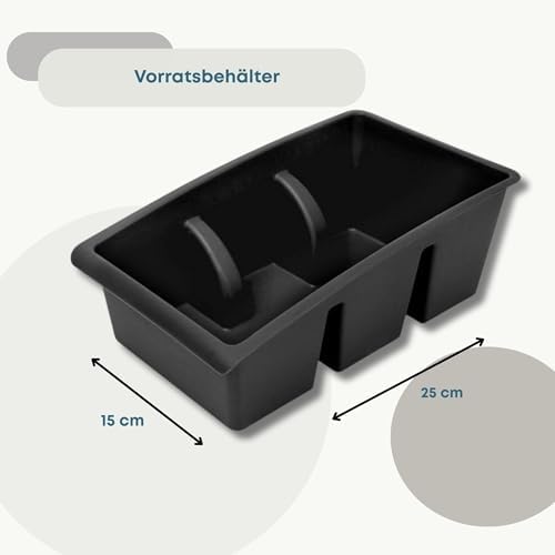 Vilde keukenorganizer | Opbergdoos voor kruiden, soepzakjes | Kruidensorteerder met 3 vakken | zwart 25x15x9 cm | Made in EU