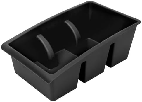 Vilde keukenorganizer | Opbergdoos voor kruiden, soepzakjes | Kruidensorteerder met 3 vakken | zwart 25x15x9 cm | Made in EU