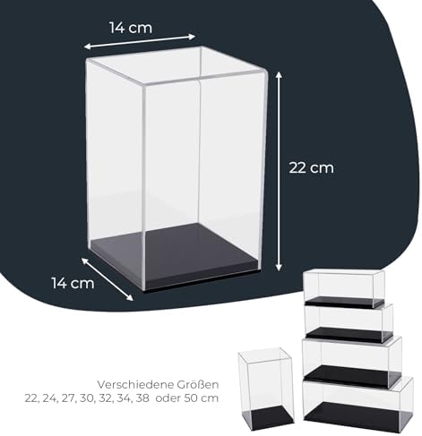 Acrylvitrine voor modelauto's, figuren, verschillende maten, transparant