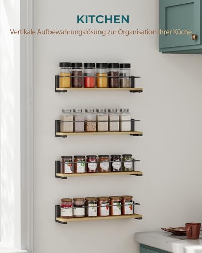 Set van 2 wandkruidenrekken, 40 x 9 x 7 cm