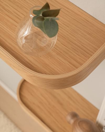 Wandplankenset 'Toke' | 3 hangplanken van echt houtfineer | Zwevende houten plank als wanddecoratie en opbergruimte voor badkamer, woonkamer, keuken, slaapkamer en