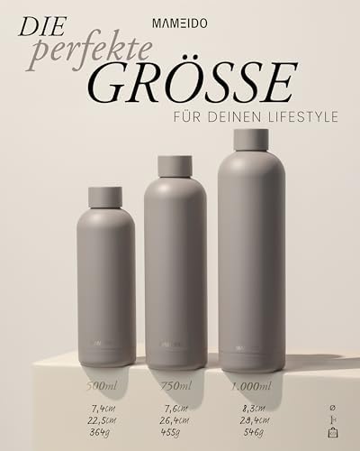 Roestvrijstalen drinkfles 500 ml, eiken-goud – lekvrije thermosfles, drinkfles, BPA-vrij (bisfenol A), isolatiefles, roestvrij staal
