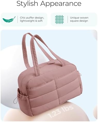 Reistas, sporttas, voor dames, 31 liter, waterafstotend, gewatteerd, handbagage, tas, weekendtas, gevoerd, laptop-handbagage met toilettas, reistas