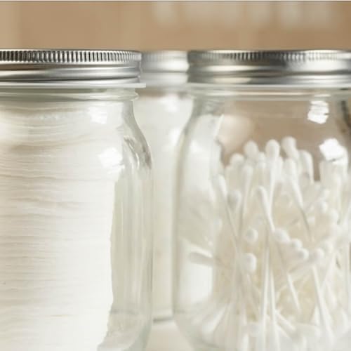 Glazen weckpotten met deksel, luchtdicht, 500 ml, voor overnight oats, zelfgemaakte jam, stevig glas met deksel voor honing, inmaken, conserveren, bewaren