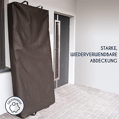 Matrashoes voor opslag en verhuizing, met 4 handvatten en ritssluiting, rondom matrasbeschermer, waterdichte opbergtas