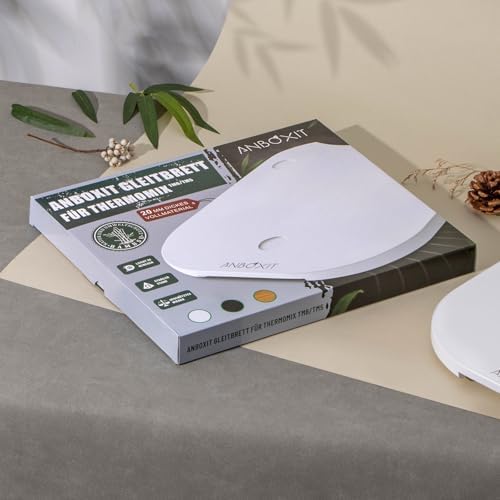 Glijplank voor Thermomix TM6/TM5, plank voor Thermomix met wieltjes, soepel glijdende bamboe-rolplank/glijplank – Zwart