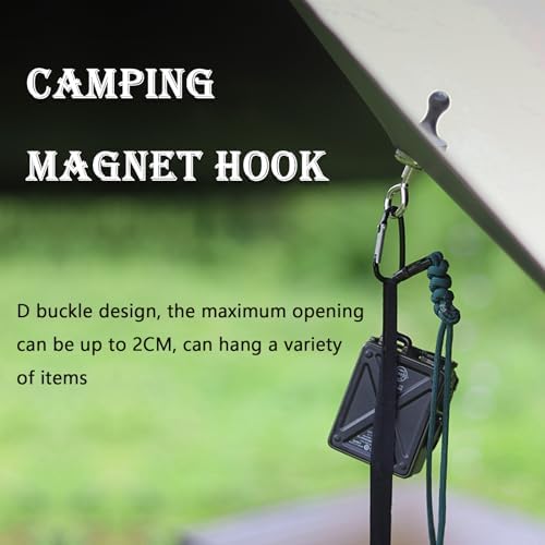 Zwarte magneethaken, set van 4, magneethouders, ronde magneethaken voor kamperen, garage, keuken, kantoor, haken, verwijderbaar, magneethaken voor kamperen