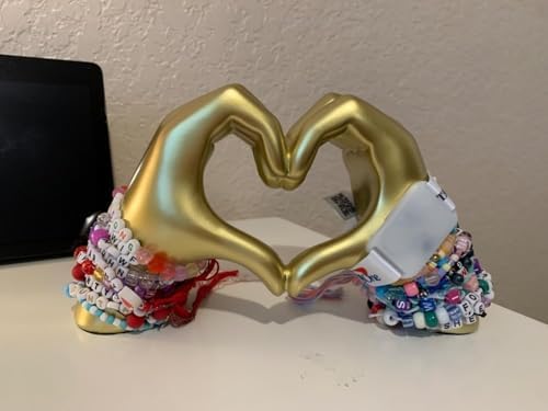 Liefdesvinger-beeldje, moderne gouden gebaren-decoratie, moderne kunstsculptuur, gepersonaliseerde vinger, perfect voor creatieve bruilofts- en bureauversiering (goud
