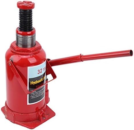 Hydraulische krik 32 t voor personenauto's, bestelwagens, boten, vrachtwagens, caravans, hefhoogte 25–47 cm, van hoogwaardig staal