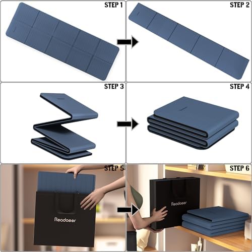 Yogamat voor onderweg, tweekleurige yogamat, 6 mm dik, met draagtas, antislip TPE-oefen- en pilatesmat, afmetingen: 183 cm L x 61 cm B