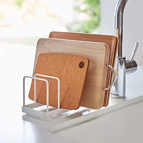 Bordhouder, bordhouder voor keukenkast, afdruiprek voor bakplaat en snijplank (zwart, 2 stuks)