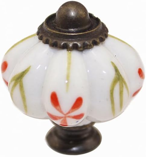 D Beschilderde keramische knoppen – 11 kleurrijke porseleinen handgrepen – Ronde pompoenkastknoppen voor DIY-commode, kledingkast, meubeldecoratie
