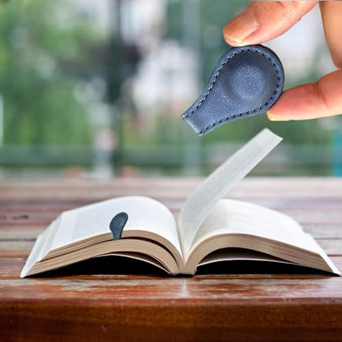 Magnetische bladwijzers – 4 stuks dubbelzijdige retro-bladwijzers van kunstleer, praktisch cadeau voor familie of vrienden