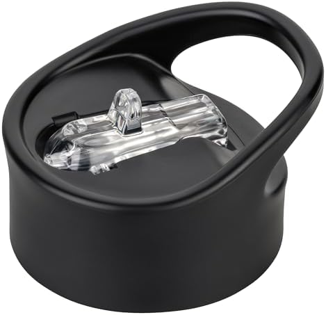 Set vervangende deksels voor roestvrijstalen drinkflessen met een diameter van 57 mm – rietjes geschikt voor 500 ml, 750 ml, 1000 ml – lekvrij met reinigings