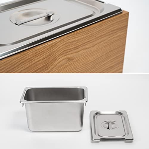 Holma Design bioafvalbak, 4,5 l, vaatwasmachinebestendig en van echt houtfineer, keukencompostbak voor bioafval, eiken