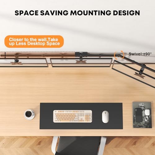 Monitorwandbeugel voor 3 monitoren met 17–32 inch schermen, draaibaar en kantelbaar, VESA 75 x 75/100 x 100 mm, max. 7 kg per scherm, zwart