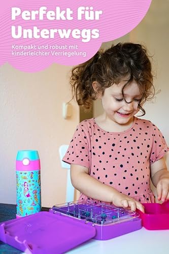 Lunchbox voor kinderen met vakjes – Toni-lunchbox – Lekvrije bento-box – Lunchbox voor de kleuterschool en school – Meisjes en jongens | Lunchbox | Snack