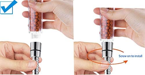 Douchekop, handdouche, hogedruk-LED-douchekop met 7 wisselende kleuren, waterbesparende douchekop met negatieve-ionenfilter (7 kleuren)