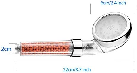 Douchekop, handdouche, hogedruk-LED-douchekop met 7 wisselende kleuren, waterbesparende douchekop met negatieve-ionenfilter (7 kleuren)
