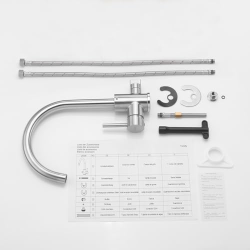Keukenkraan voor vaatwasser, keukenkraan met 3/4-inch aansluiting, hogedrukkeukenkraan met 360° draaibare uitloop, mat