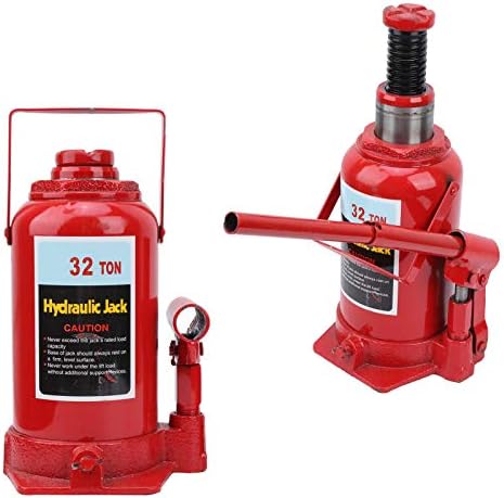 Hydraulische krik 32 t voor personenauto's, bestelwagens, boten, vrachtwagens, caravans, hefhoogte 25–47 cm, van hoogwaardig staal