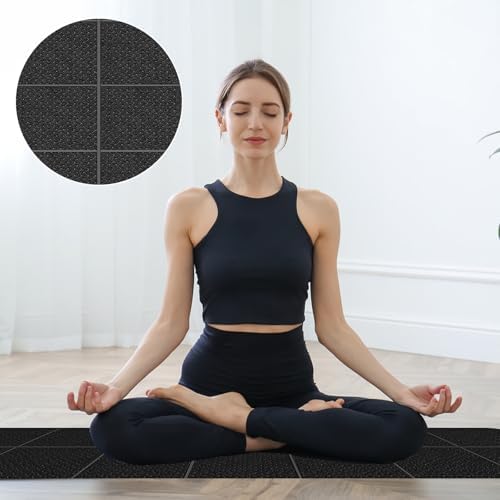 Opvouwbare yogamat, antislip, draagbare fitnessmat, gymnastiekmat, antislip, lichtgewicht, TPE, sport- en reisyogamat voor op reis, pilates, yoga, fitness, Sp