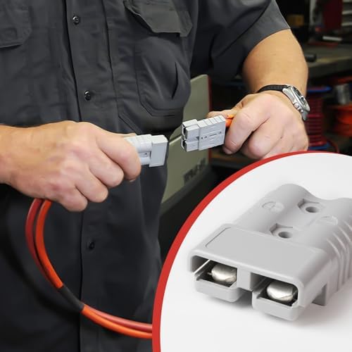 Anderson-stekker 50 A, accuaansluiting 50 A 600 V, snelstekker voor accu's, hoogstroomstekker voor auto's, caravans, boten, zonne-installaties,
