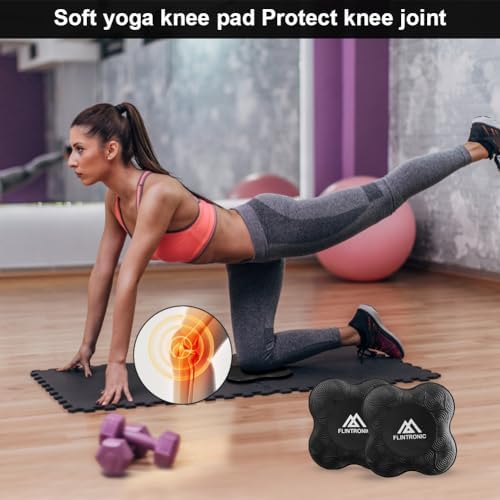 Yogakniebeschermers, antislip yogamat, yogasteunkussens, sportbalanskussen, comfortabele, lichte ondersteuning voor knieën, handen, polsen en ellebogen
