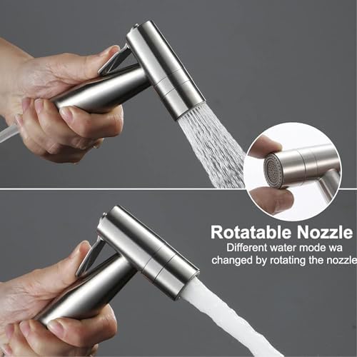 Roestvrijstalen bidet-handdouche, toiletdouchekop met twee standen (straal/stroom), douchekop voor stoffen luiers voor lichaamsverzorging en voor het potje