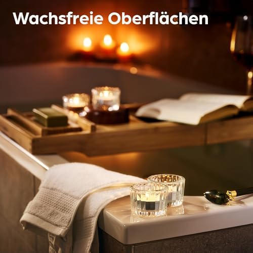 12 theelichthouders, glazen kandelaars, goud, diameter 5,5 cm, elegante glazen theelichthouders als tafeldecoratie voor bruiloften of verjaardagsfeesten