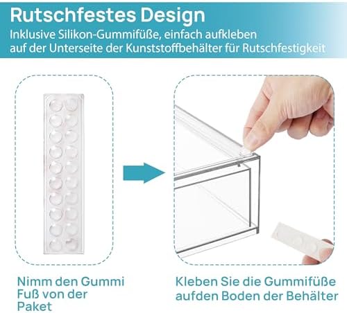 Opbergboxen met 3 lades, doorzichtige kaptafel-organizer, antisliplade voor badkamer, kaptafel, bureau