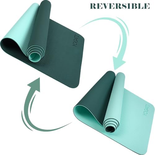 Sportmat, fitnessmat, antislip met draagriem. Gymnastiekmat voor yoga, pilates en fitness. Yogamat voor mannen en vrouwen. Yogamat, antislip