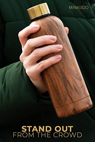 Roestvrijstalen drinkfles 500 ml, eiken-goud – lekvrije thermosfles, drinkfles, BPA-vrij (bisfenol A), isolatiefles, roestvrij staal