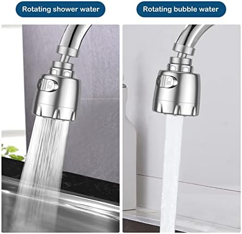 Kraanbeluchter, 360 graden draaibare zwenkkop, waterbesparende zeefbeluchter, kraanopzetstuk, mengmondstuk met dubbele functie, geschikt voor de keuken, 22 mm