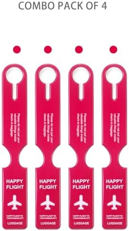 4 stuks waterdichte PVC-kofferbijlagetjes, bagagelabels met naamplaatje, adreslabel, koffers, handtassen, labels, cruise, kofferlabels voor reistassen,
