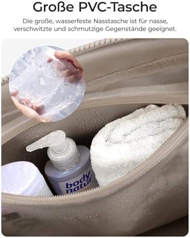 Puffer reistas, sporttas voor dames 24 l, weekendtas, luiertas, waterafstotend, reistas, handbagage, sporttas, ziekenhuistas, bevalling, ziekenhuistas, M