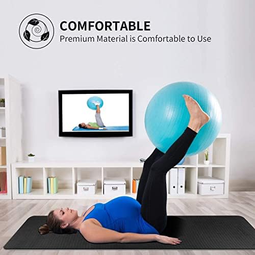 XXL-yogamat 213 x 81 cm, 6 mm dik, antislip en gewrichtsvriendelijk, extra lange TPE-fitnessmat voor lange mensen, yoga, pilates, gymnastiek, grondgymnastiek