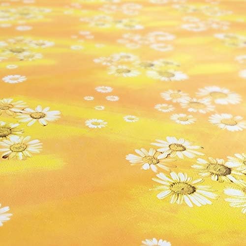 Olieklos-tafelkleed, kamillebloemen en zon, 100 x 140 cm, wasbaar